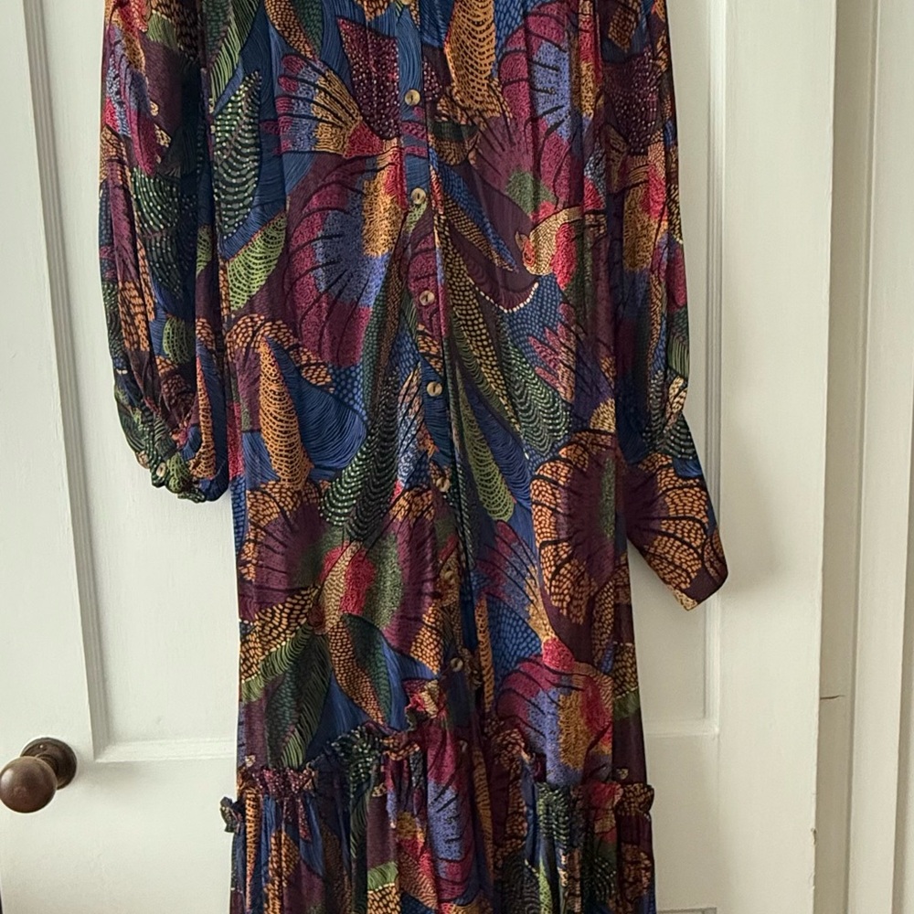 FARM Rio Vibrant Long Sleeve Maxi Dress
